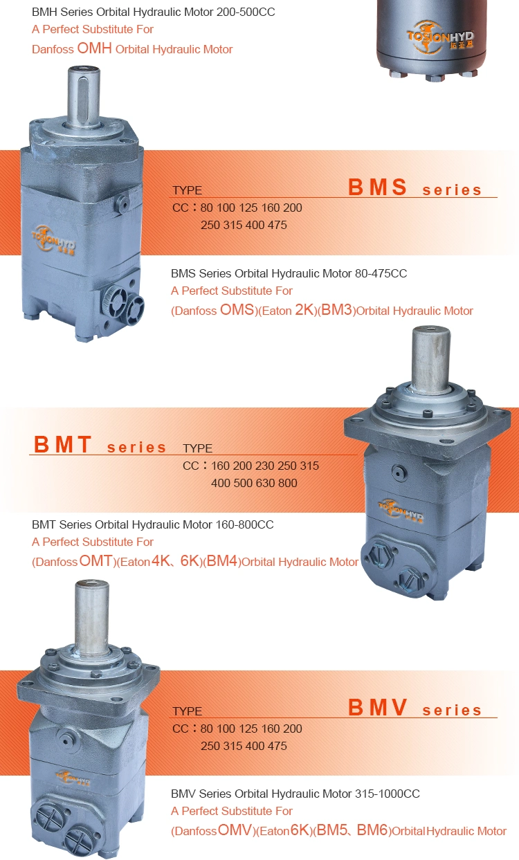 Bmm40 Omm40 Bmm/Omm 500rpm Orbital Dynapac Hydraulic Gear Motor