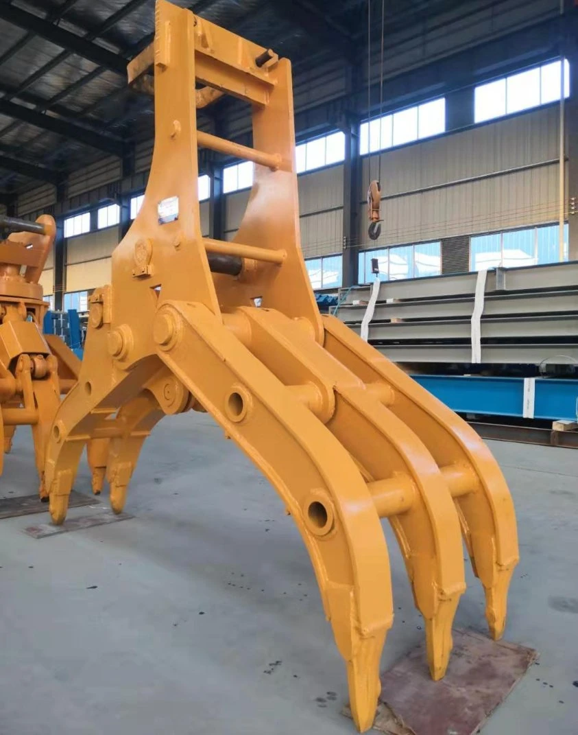CE/ISO9001 Excavator Parts Hydraulic Rotating Grapple Timber Grapple Log Grapple Wood Grapple