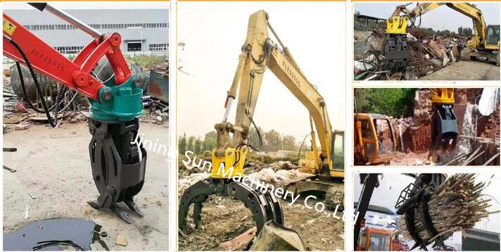 High Efficiency Logs/Waste Metal Grapples Mounted Onto Excavators