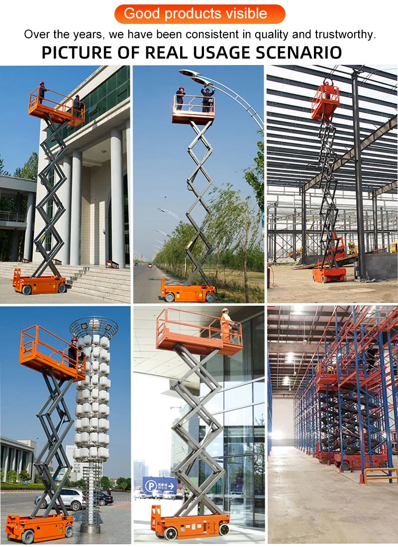 4m-14m Genie Elevators Automatic Mobile Man Lift Platform Hydraulic Electric Scissor Lift