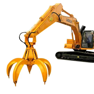 Accesorios para excavadoras Pinza para troncos de chatarra de piel de naranja para demolición