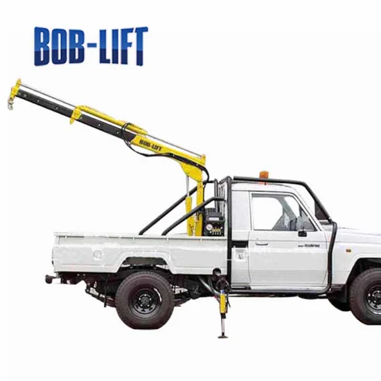 Bob-Lift Sq1za2 Grúa de camión Grúa montada en camión con pluma articulada Elevación hidráulica Grúas de 1 tonelada para maquinaria de construcción