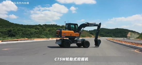 Xinyuan XYC75WYT Excavadoras hidráulicas de 7 toneladas Excavadora de ruedas con experiencia Proveedor de China